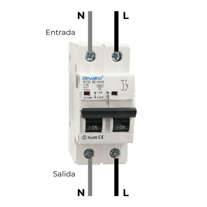Revalco Magnetotérmico 1 Polo + Neutro 10A Blanco 400V 1 Revalco Magnetotérmico 1 Polo + Neutro 10A Blanco 400V 1