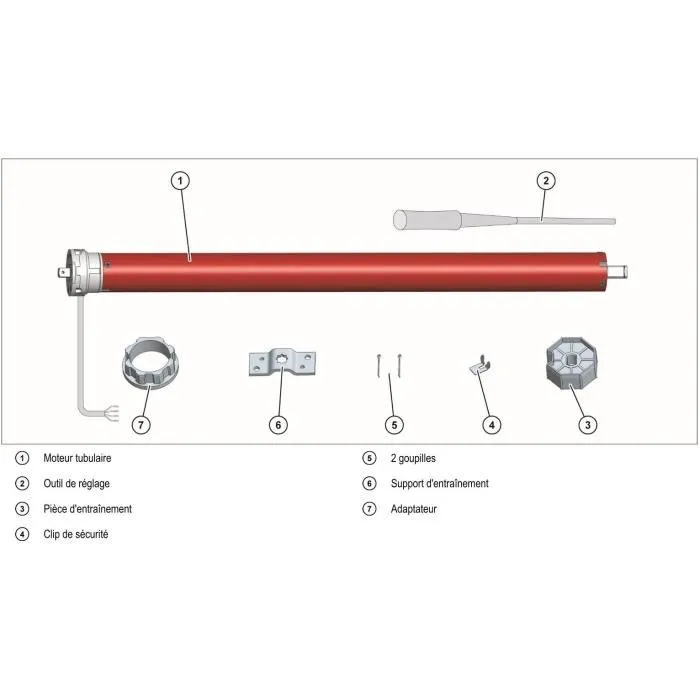 Superrollo Motor para Persiana Enrollable RM10MM - SR20215 - 10 Nm - Máx. peso 22 kg - Diámetro 60 mm 4