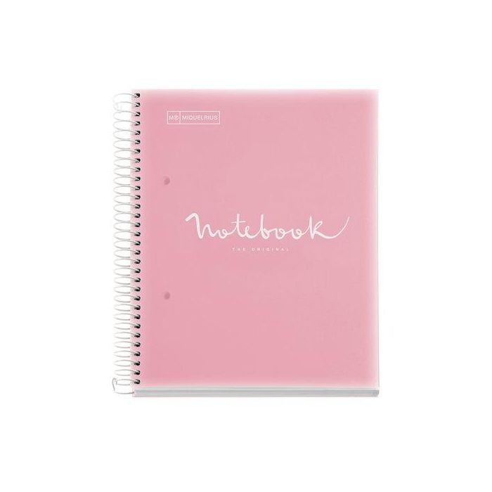 Bloc Miquelrius Emotions Notebook 8 Micro.Tapa Pp A5 160H 90G Cuadric.5X5 Rosa 5 unidades