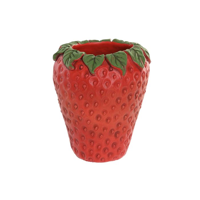 DKD Home Decor Jarron Tropical de Cemento Rojo Verde con Detalle Fresa 17x21x17 cm (Pack 4 Unidades) DKD Home Decor Jarron Tropical de Cemento Rojo Verde con Detalle Fresa 17x21x17 cm (Pack 4 Unidades)