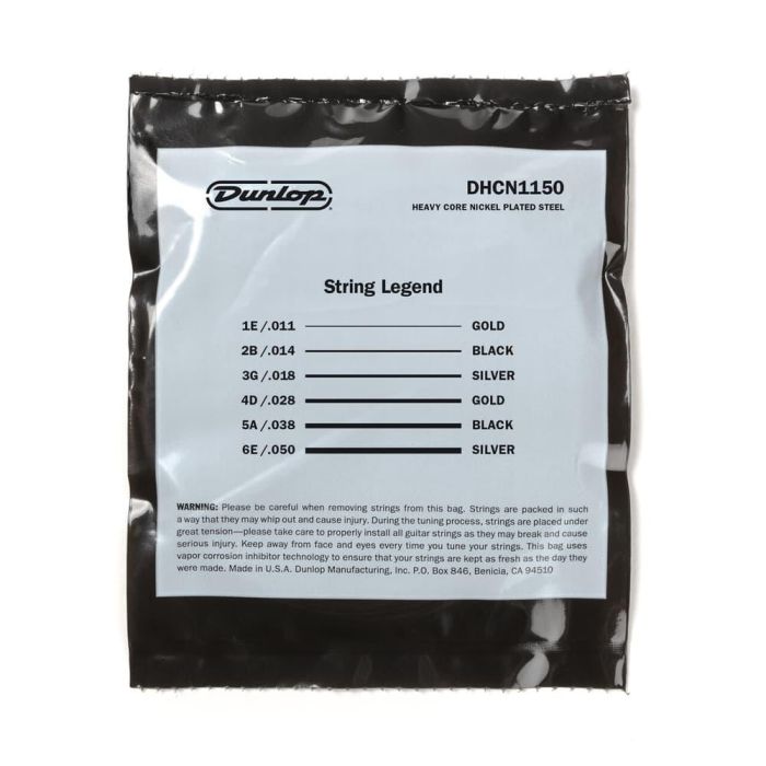 Dunlop Juego de Cuerdas Eléctrica Heavy Core 11-50 Nickel 2