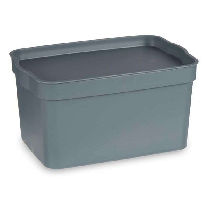 Caja Plastico Con Tapa 2,3L Gris Kipit 13X11CM (24 Unidades) 1 Caja Plastico Con Tapa 2,3L Gris Kipit 13X11CM (24 Unidades) 1