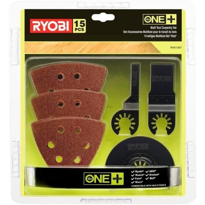 RYOBI 15 Accesorios multiherramienta para trabajar la madera