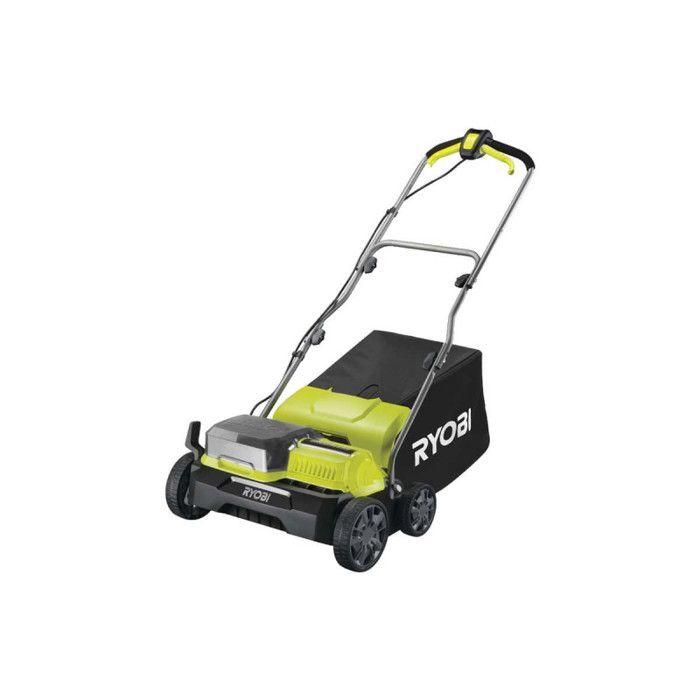 Escarificador/aireador - RYOBI - Brushless - Ø 35 cm - 2 en 1 - Contenedor flexible de 55 L - 2 baterías de 36V (18V ONE+) 4 Ah + 1 cargador