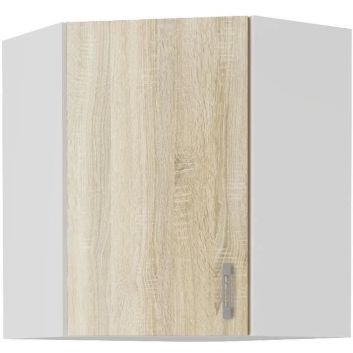 Unidad alta de esquina SARA - Decoración en roble Sonoma - L59xP59xH71,5 cm - Hecho en Polonia 1