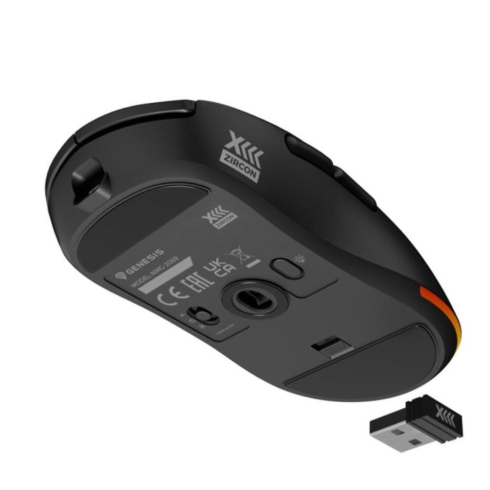 GENESIS Zircon XIII Ratón Gaming Ambidextro Inalámbrico RF + USB Type-C Óptico 26000 DPI Negro 3 GENESIS Zircon XIII Ratón Gaming Ambidextro Inalámbrico RF + USB Type-C Óptico 26000 DPI Negro 3