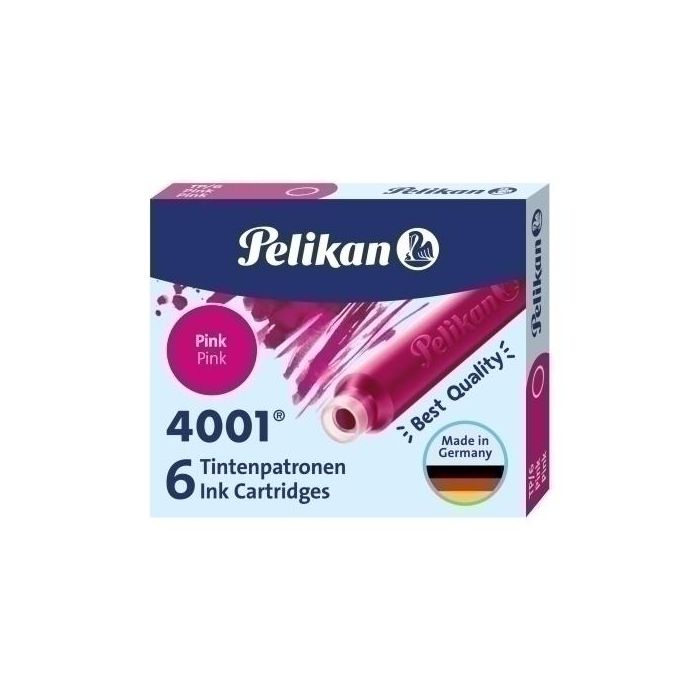 Tinta Estilografica Pelikan Caja 6 Cartuchos Tp/6 Rosa (321075)