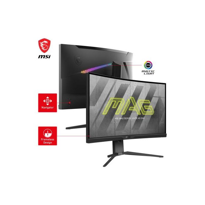 Msi Monitor Gaming MAG 275CQRF 27 Pulgadas Curvo IPS 170Hz WQHD 1ms Negro