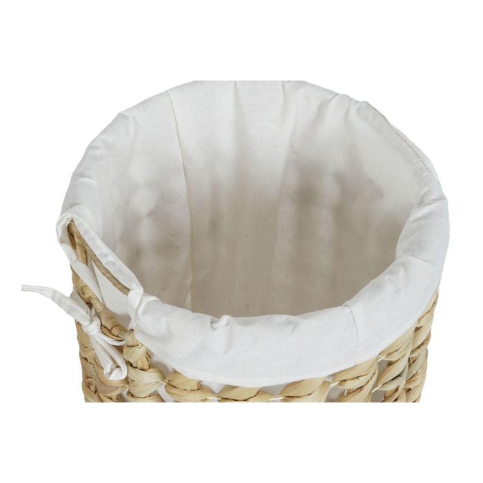 Cesta Ropa Balines DKD Home Decor Natural Blanco 46 x 69 x 46 cm Set de 3 3