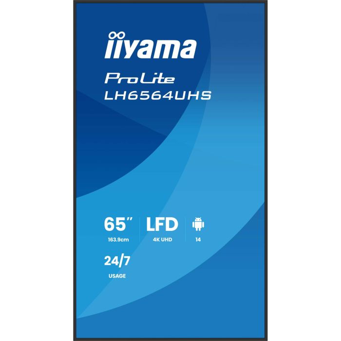 Iiyama LH6564UHS-B1AG Monitor Profesional 65" 4K UHD VA 500cd/m² Android 14 Señalización Digital 7