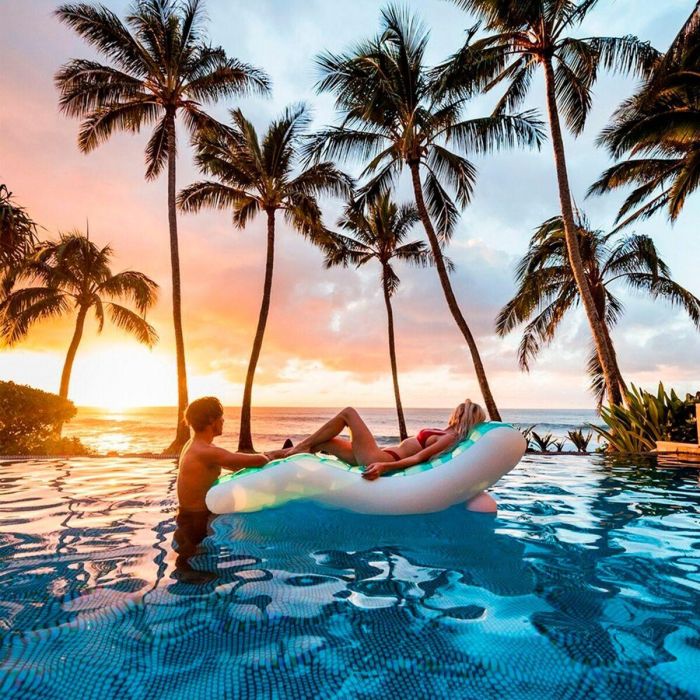 Tumbona Hinchable Intex Azul 191 x 67 x 89 cm (4 Unidades) 3