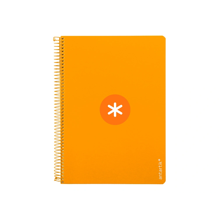 Antartik Cuaderno Espiral A4 Tapa Dura 80 Hojas 90gr Cuadro 4mm con Margen Color Mostaza 1