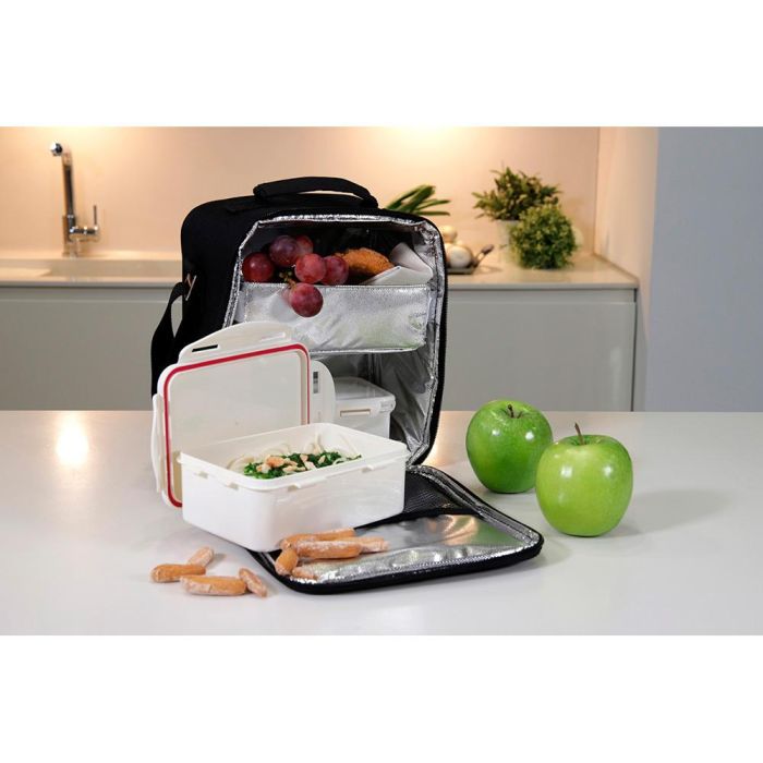 Fagor Bolsa Porta Alimentos Tappy Max con Tuppers, Material Semi-Rígido, Aislante Frío/Calor, Incluye 2 Contenedores Herméticos, 20x14,5x26cm 3 Fagor Bolsa Porta Alimentos Tappy Max con Tuppers, Material Semi-Rígido, Aislante Frío/Calor, Incluye 2 Contenedores Herméticos, 20x14,5x26cm 3