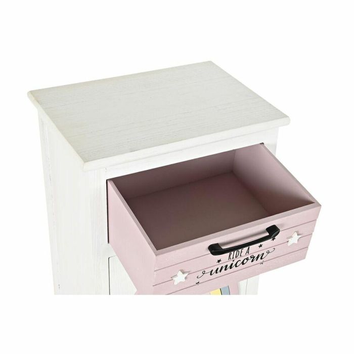 Mesita De Noche Kids DKD Home Decor Blanco Rosa 29 x 73.5 x 40 cm 6