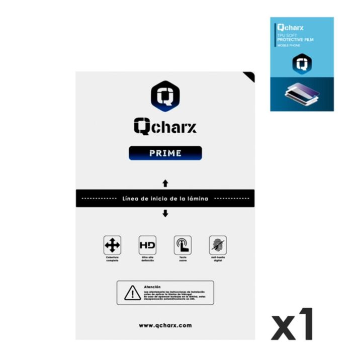 Qcharx international Lámina de Hidrogel Prime Protección Frontales - Excelente adherencia, protección contra rasguños y golpes, alta transparencia