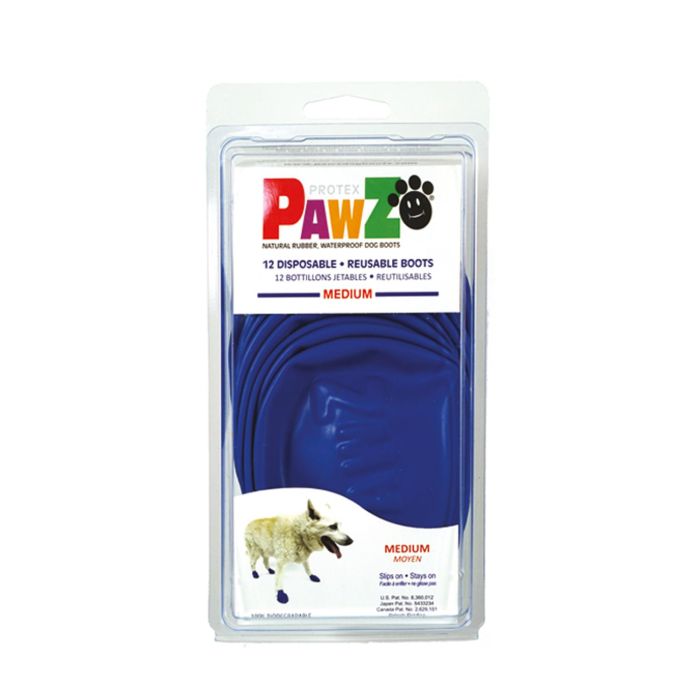 Pawz Botas para Perro de Goma Natural Impermeables, Proteccion Suelo Caliente, Nieve y Hielo, Talla M, 12 Unidades Azul 2 Pawz Botas para Perro de Goma Natural Impermeables, Proteccion Suelo Caliente, Nieve y Hielo, Talla M, 12 Unidades Azul 2