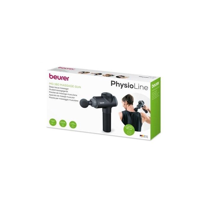 Pistola de Masaje Muscular Beurer MG-180 - 4 Niveles Intensidad, 3.200 Impulsos/min, 6 Accesorios, Mango Ergonómico 14 Pistola de Masaje Muscular Beurer MG-180 - 4 Niveles Intensidad, 3.200 Impulsos/min, 6 Accesorios, Mango Ergonómico 14
