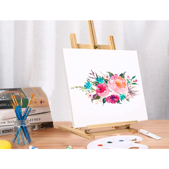 Liderpapel Caballete de sobremesa para pintor de madera FSC, 80x27,5x30 cm 7