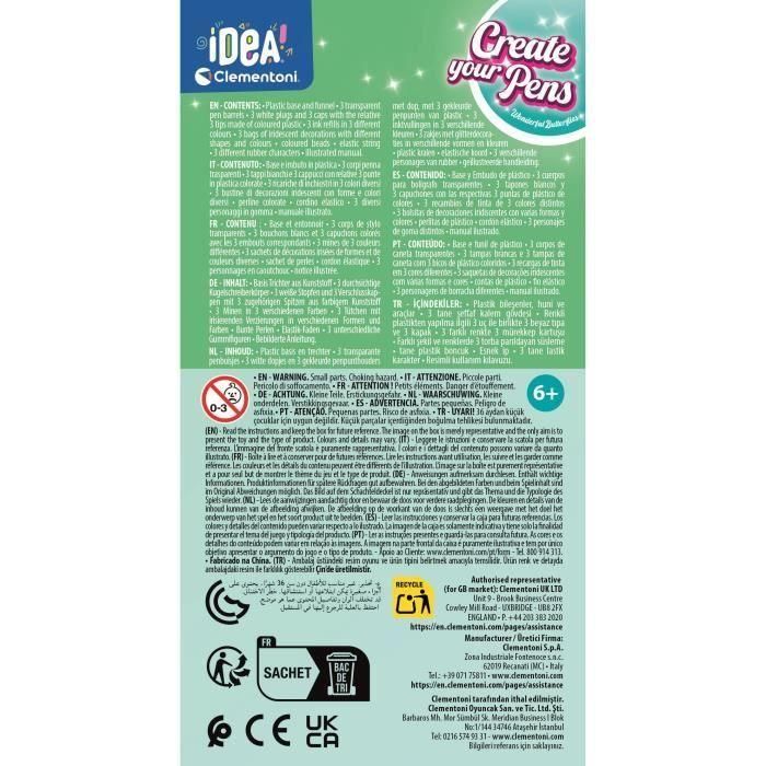 Clementoni 18873 Mini Laboratorios Kit Creativo para Montar y Personalizar 3 Bolígrafos Mariposa con 4 Tintas +6 años 5 Clementoni 18873 Mini Laboratorios Kit Creativo para Montar y Personalizar 3 Bolígrafos Mariposa con 4 Tintas +6 años 5