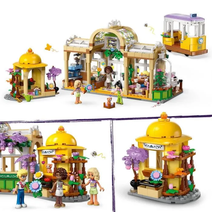 Lego Friends 42671 Cafetería y puesto de flores - Set de construcción para niñas de 9 años 2