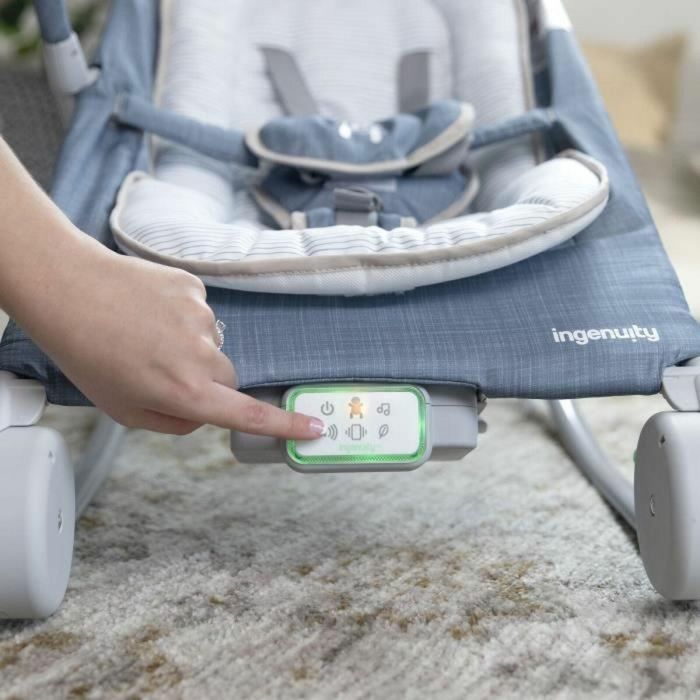 Ingenuity ING74451168541 Happy Belly Rock-to-Bounce Asiento para Bebé con Música, Vibraciones, Arco de Actividad Extraíble y Peluche Cebra 5 Ingenuity ING74451168541 Happy Belly Rock-to-Bounce Asiento para Bebé con Música, Vibraciones, Arco de Actividad Extraíble y Peluche Cebra 5