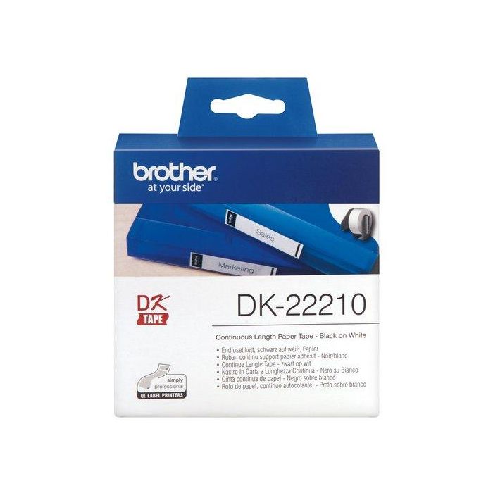 Etiquetas Brother Continua Papel Blanco 29 Mm Rollo 30,48 M (Dk22210)