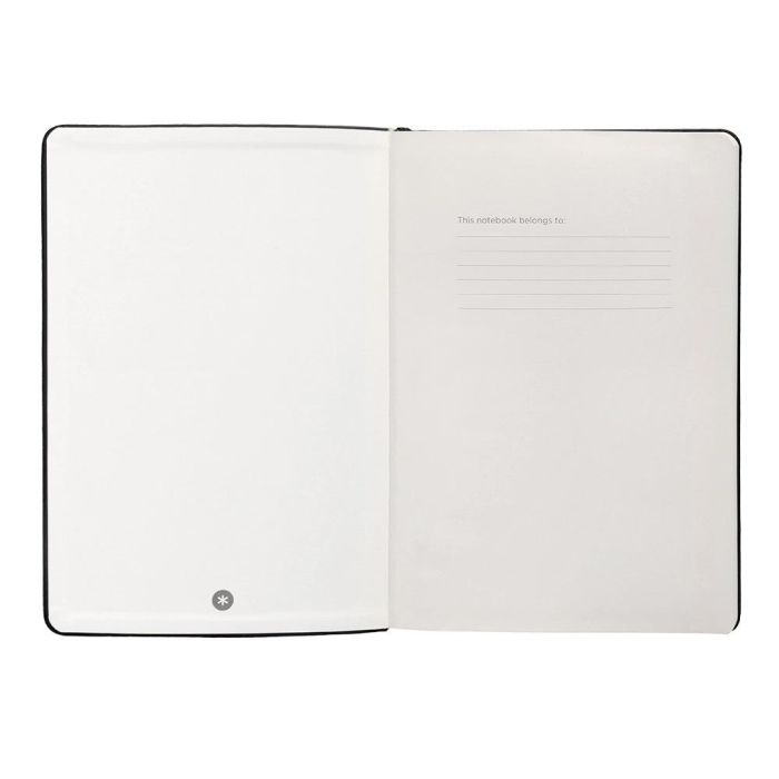 Cuaderno Con Gomilla Antartik Notes Tapa Dura A5 Hojas Rayas Negro 100 Hojas 80 gr Fsc 6