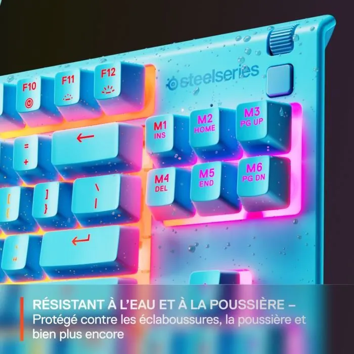 Steelseries Teclado para juegos con cable Apex 3 TKL Azerty - Azul cielo 3