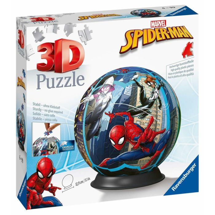 Ravensburger RAV4005556115631 Puzzle 3D Bola 72 Piezas Spider-Man 3 Ravensburger RAV4005556115631 Puzzle 3D Bola 72 Piezas Spider-Man 3