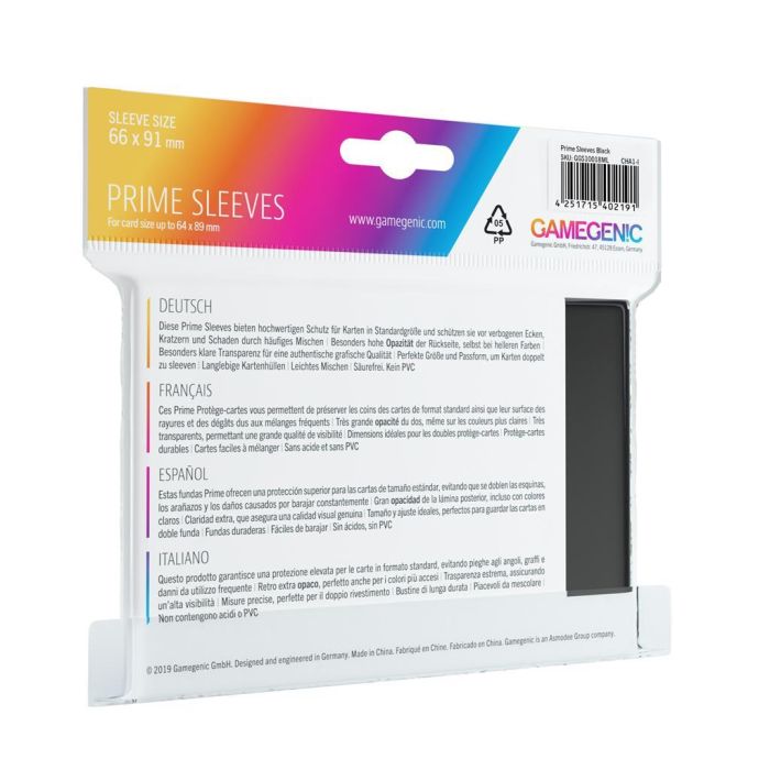 Pack Prime Sleeves Black (100) 1