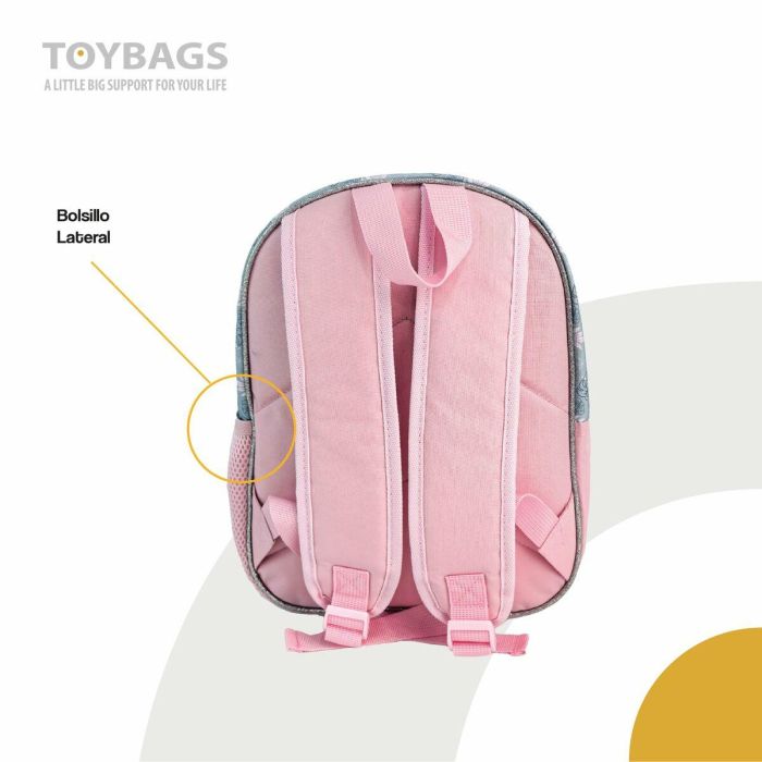 Toybags Stitch Pink Mochila Preescolar 3D con Bolsillo Lateral - 8 x 22 x 8 cm 3 Toybags Stitch Pink Mochila Preescolar 3D con Bolsillo Lateral - 8 x 22 x 8 cm 3