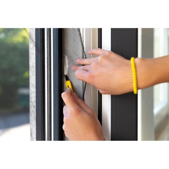 Schellenberg 70474 Mosquitera Easy Open 130 x 150 cm Antracita Poliéster Instalación sin Taladro 6