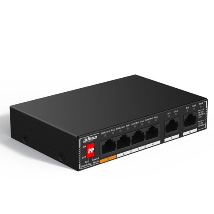 Dahua Technology PoE SG1006P No administrado Gigabit Ethernet (10/100/1000) Energía sobre Ethernet (PoE) Negro Dahua Technology PoE SG1006P No administrado Gigabit Ethernet (10/100/1000) Energía sobre Ethernet (PoE) Negro