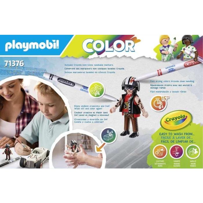 Playmobil Hot Rod Diversion para Colorear con Figura de Hombre y Accesorios, Edad Mínima 5 Años 3