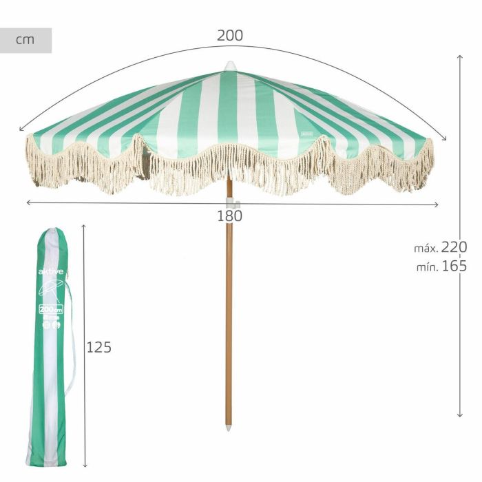 Sombrilla de playa Aktive 200 x 220 x 200 cm (4 Unidades) 3 Sombrilla de playa Aktive 200 x 220 x 200 cm (4 Unidades) 3