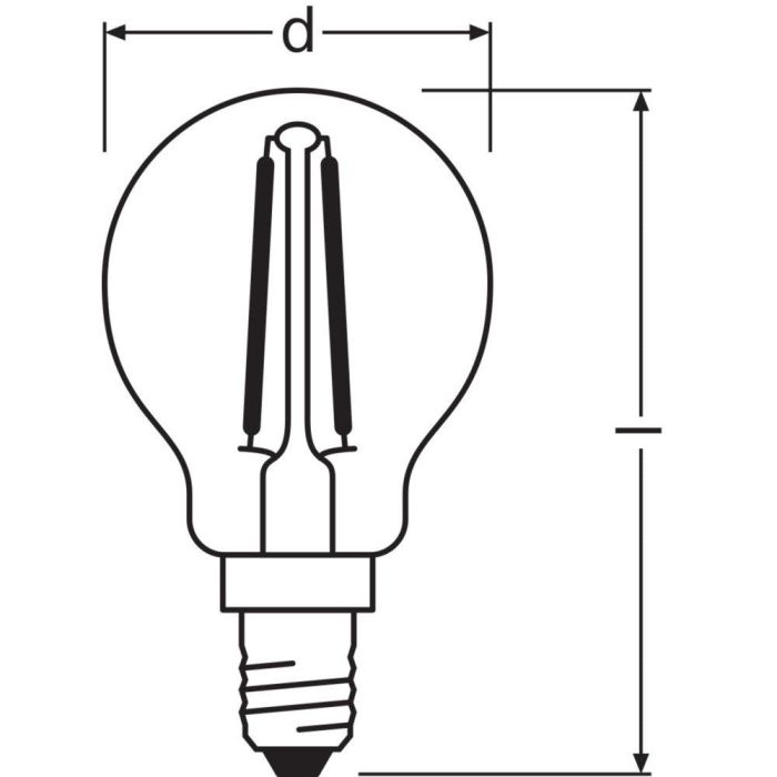 [LVE-4099854069215] Ledvance/Osram Bombilla LED "Classic" E14 2,5W 250Lm 2700K 300º IP20 1
