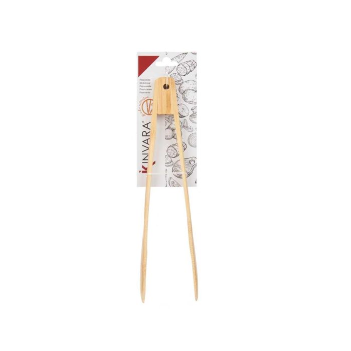 Pinza de bambú para cocina cuchara tenedor Kinvara 30x5x6 cm (24 Unidades) 2