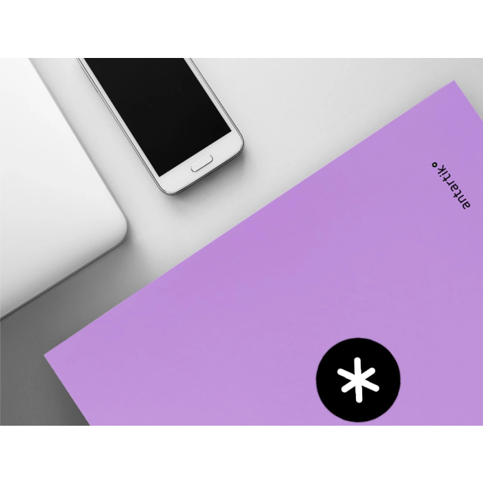 Antartik Carpeta A4 Forrada 4 Anillas 25 mm Redondas Color Lavanda 10