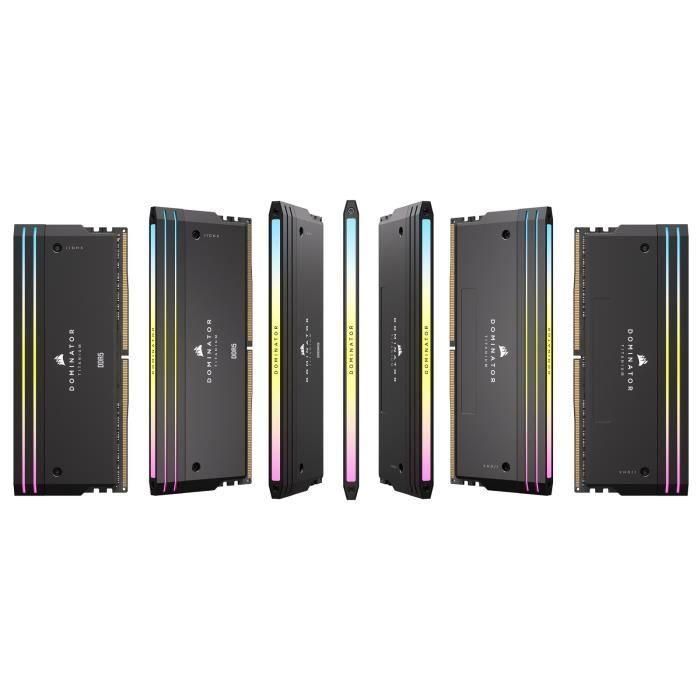 Memoria RAM - CORSAIR - Dominator Titanium RGB DDR5 - 32GB 2x16GB DIMM - 7200MT/s - Intel XMP 3.0 - 1.45V - Negro (CMP32GX5M2X7200C3 3 Memoria RAM - CORSAIR - Dominator Titanium RGB DDR5 - 32GB 2x16GB DIMM - 7200MT/s - Intel XMP 3.0 - 1.45V - Negro (CMP32GX5M2X7200C3 3