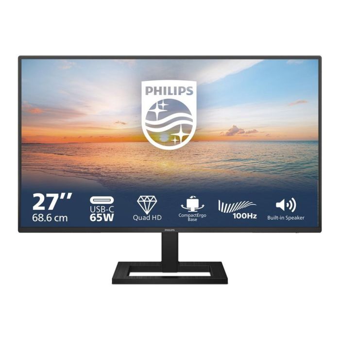 Philips 27E1N1600AE Monitor Profesional 27" QHD IPS 100Hz 1ms MPRT USB-C HDR Multimedia Regulable en Altura Negro