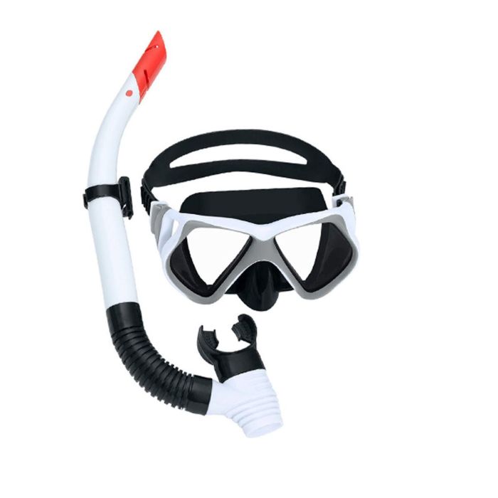 Gafas de Buceo con Tubo Bestway Blanco Gris Adulto (1 unidad) 4 Gafas de Buceo con Tubo Bestway Blanco Gris Adulto (1 unidad) 4