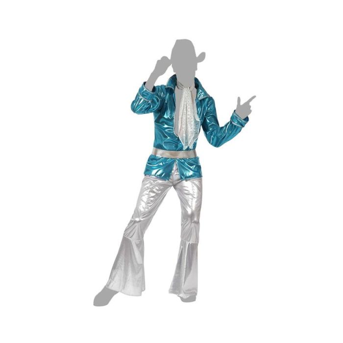 Disfraz Disco Azul Hombre Adulto XXL 2 Disfraz Disco Azul Hombre Adulto XXL 2