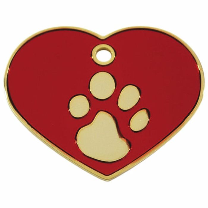 Placa identificativa Imarc Heart Rojo Dorado 1