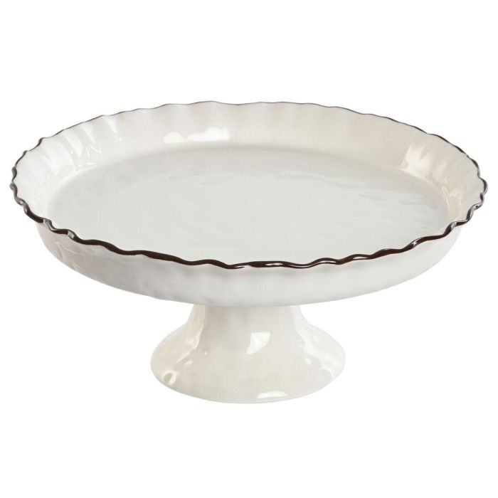 Plato Cottage DKD Home Decor Blanco Marron 26 x 11 x 26 cm Plato Cottage DKD Home Decor Blanco Marron 26 x 11 x 26 cm