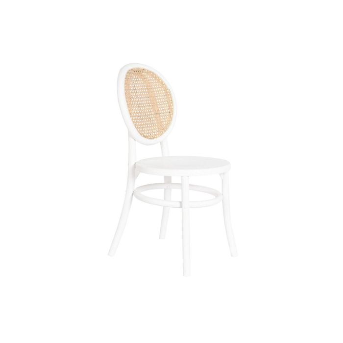 Silla Vintage DKD Home Decor Blanco Natural 43 x 89 x 43 cm