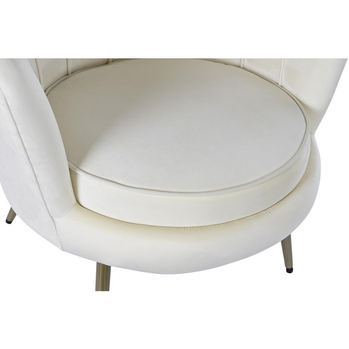 Sillon Glam DKD Home Decor Crema 75 x 86 x 80 cm 1 Sillon Glam DKD Home Decor Crema 75 x 86 x 80 cm 1