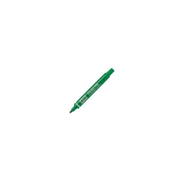 Pentel Pen N50-Be Marcador Permanente Cuerpo Aluminio Verde Y Punta Media Conica -12U- Pentel Pen N50-Be Marcador Permanente Cuerpo Aluminio Verde Y Punta Media Conica -12U-