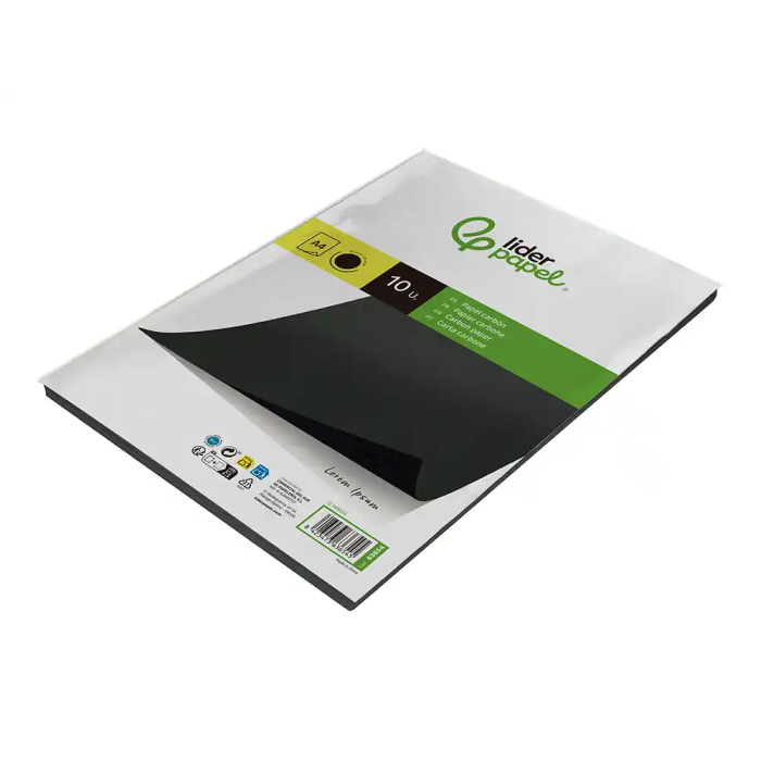 Liderpapel Papel Carbon Negro DIN A4 Bolsa de 10 Hojas 3