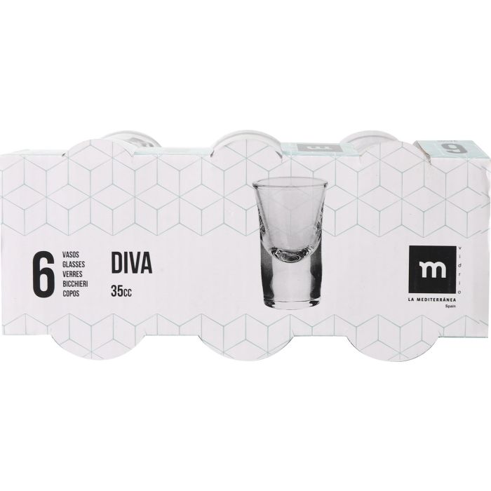 Set de 6 chupitos Diva de 35 cc por Inde (12 Cajas) 3 Set de 6 chupitos Diva de 35 cc por Inde (12 Cajas) 3