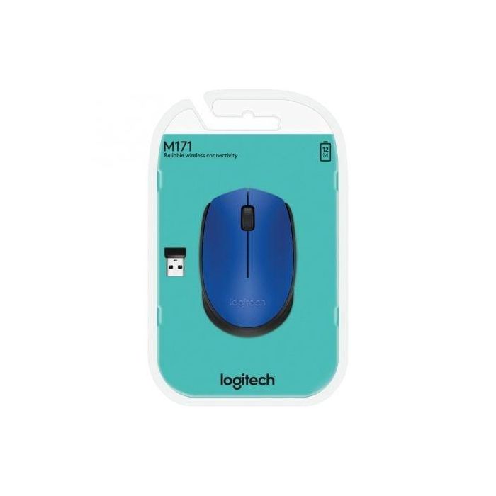 Logitech Ratón M171 Inalámbrico 1000Ppp Ambidiestro 2 Botones Azul 3